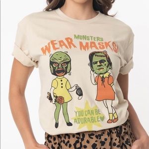 NWOT Miss ladybug monsters wear masks unisex tee